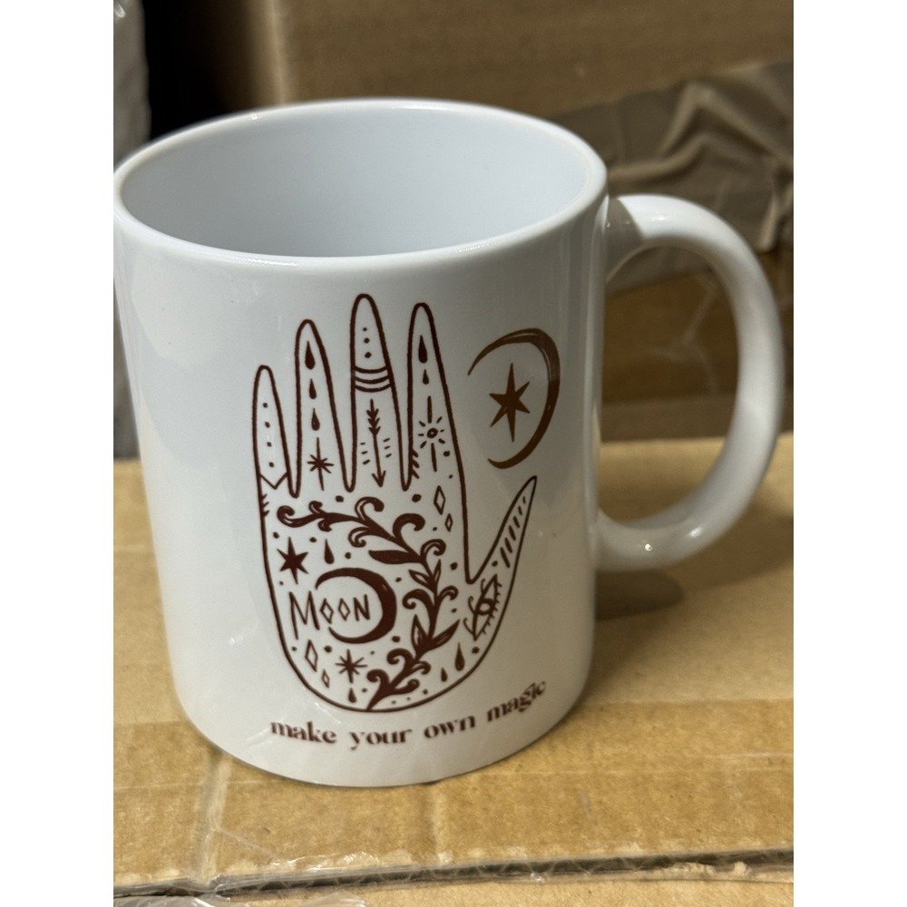 Celestial Make Your Own Magic 16oz White Ceramic Coffee Mug Astrology New Gift